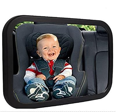 Shynerk Baby Car Mirror, Rear Facing Car Seat Mirror Safety for Infant Newborn, Baby Mirror with Wide Rearview, Shatterproof & Easy Assembled Crash Te