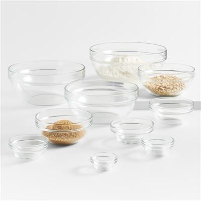Glass Nesting Bowl 10-Piece Set | Crate & Barrel Canada