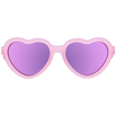 Frosted Pink Heart | Purple Polarized Mirrored Lenses – Babiators Sunglasses