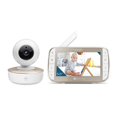 Motorola Nursery VM50G Baby Monitor Camera - 5-inch Colour Display Parent Unit - Lullabies - Two-Way Communication - High Sensitive Microphone, Tilt a