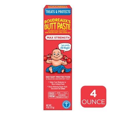 Boudreauxs Butt Paste Baby Diaper Rash Cream Maximum Strength - 4oz : Target