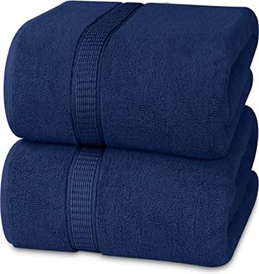 Utopia Towels - Luxurious Jumbo Bath Sheet 2 Piece - 600 GSM 100% Ring Spun Cotton Highly Absorbent and Quick Dry Extra Large Bath Towel - Super Soft