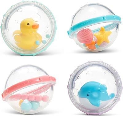 Amazon.com : Munchkin® Float & Play Bubbles™ Baby and Toddler Bath Toy, 4 Count : Baby