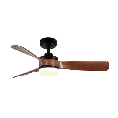 Ventilateur de plafond avec éclairage led, Chris, D.112, INSPIRE, noir et bois | Leroy Merlin