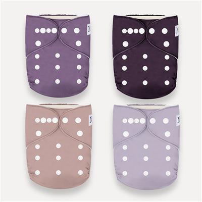 Amethyst 4 Pack of Reusable Pocket Diapers – Noras Nursery