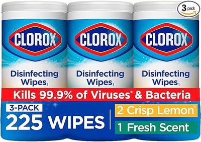 Amazon.com: Clorox Disinfecting Wipes Value Pack, Household Essentials, 75 Count, Pack of 3 (Package May Vary) : Health & Household