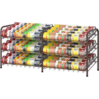 2 in 1 3 Tier Can Storage Rack Holder Holds Up 72 Cans