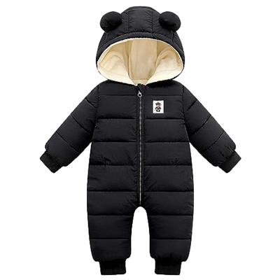 Baby Boys Snowsuit, Newborn Girls Winter Outfit Clothes, Infant Hooded Jacket, Black Snow Suit Coat for 0-3-6 Months Toddler Unisex
