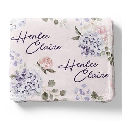 Henlees Hydrangea Personalized Kids Blanket | Caden Lane