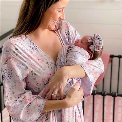 Knit Maternity Robe in Prints | Caden Lane