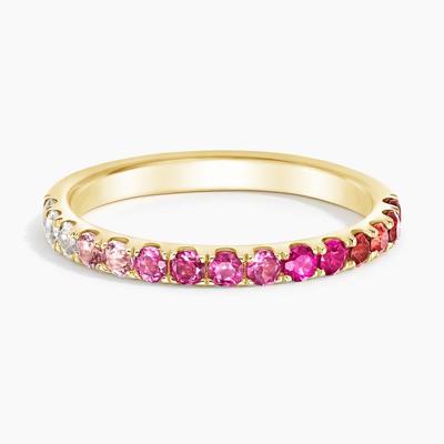 Burgundy Ombre Ring in 18K Yellow Gold | Brilliant Earth