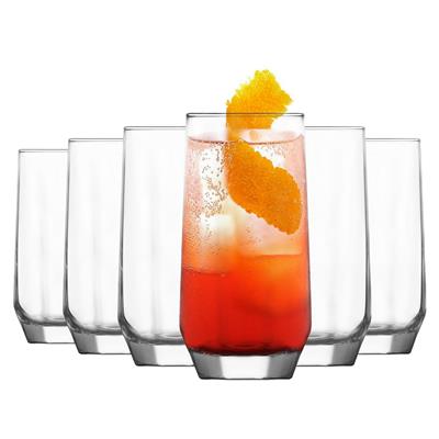 Glassware | Diamond Highball Glasses - 215ml - Clear - Pack of 12 | LAV