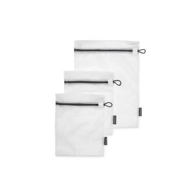 Wash Bags Set of 3 in 2 sizes (2x 33 x 25cm / 1x 45 x 33cm) - White w/ Grey Zipper - Brabantia Australia