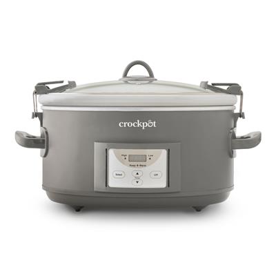 Crock-Pot 7-Quart Cook and Carry Programmable Slow Cooker, Grey - Walmart.com