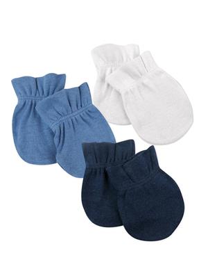 Honest Baby Clothing 3-Pack Organic Cotton Mitts, Ombre Blue