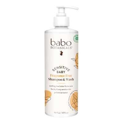 Babo Botanicals Sensitive Baby FF Shampoo & Wash 16oz