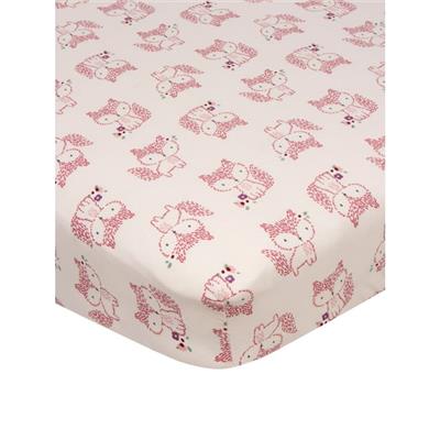 Gerber Baby Girls Fitted Crib Sheet - Foxes
