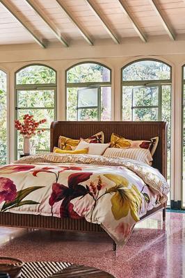 The Printed Cotton-Slub Duvet | AnthroHome