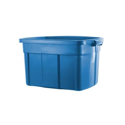 Rubbermaid Roughneck Stackable Storage Box with Lid, 94.5-L, Blue