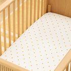 Set of 2 Organic Shadow Dot Crib Fitted Sheet | West Elm