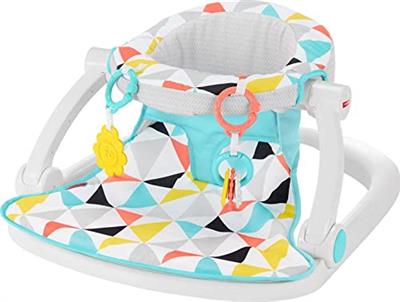 Fisher-Price Portable Baby Chair Sit-Me-Up Floor Seat with Developmental Toys & Machine Washable Seat Pad, Windmill