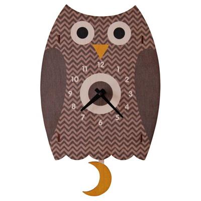 Owl Pendulum Clock | Pink and Brown Boutique