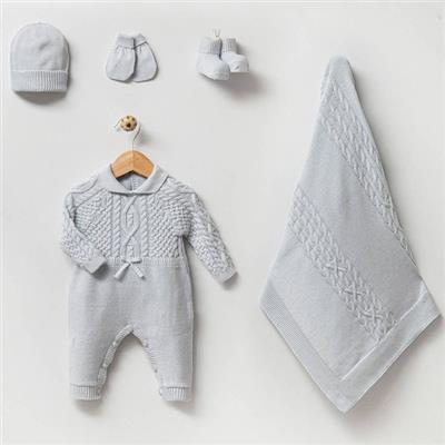Newborn Knitwear Honeycomb Set Blue | Pink and Brown Boutique