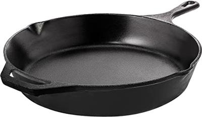 KICHLY Pre-Seasoned Cast Iron Skillet - Frying Pan - Safe Grill Cookware for Indoor & Outdoor Use - 12.5 Inch (32 cm) Cast Iron Pan