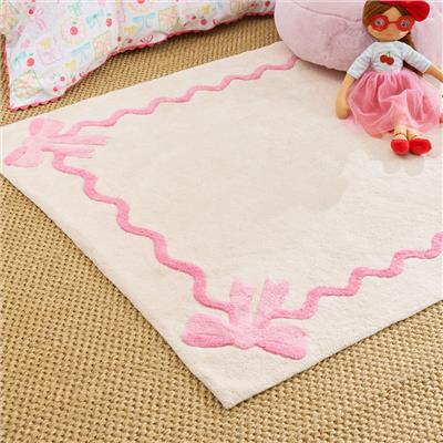 Adairs Kids - Pink Bow Rug | Adairs