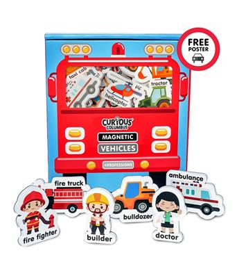 Curious Columbus - Vehicles Fridge Magnets – MagPlay