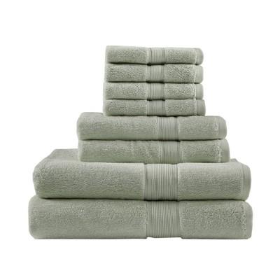 8pc Cotton Towel Set Sage Green - Madison Park : Target