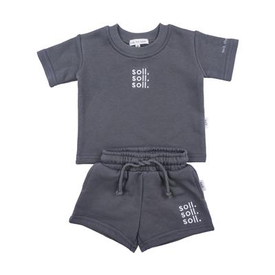Kids French Terry Set - Charcoal | Soll. The Label
    
    
    
      – soll. the label