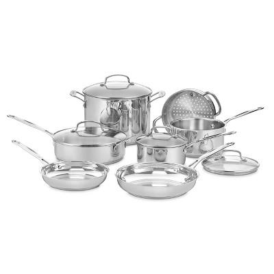 Cuisinart Chefs Classic 11pc Stainless Steel Cookware Set - 77-11g : Target