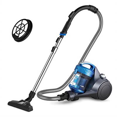 Eureka Bagless Canister Vacuum Cleaner, Lightweight Vac for Carpets and Hard Floors, w/Filter, Blue
