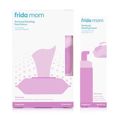 Frida Mom Perineal Medicated Witch Hazel Healing Foam + Witch Hazel Pad Liners for Postpartum Care | Speeds Healing and Reduces Swelling for Perineal