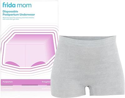 Amazon.com: Frida Mom Postpartum Disposable Underwear | 100% Cotton, Microfiber Boyshort Cut Underwear - Size Regular | 8 Count : Clothing, Shoes & Je