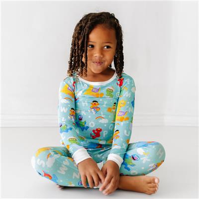 Spelling with Sesame Street Two-Piece Pajama Set - Little Sleepies