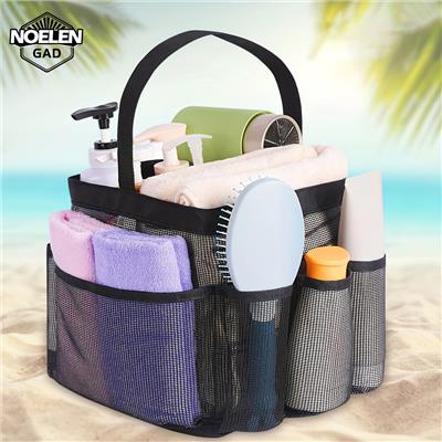 Mesh Shower Bag Portable For College Dorm Room Essentials Portable Shower Caddy Dorm With 8 Pocket Large Capacity Shower Bag For Beach Swimming Gym Id