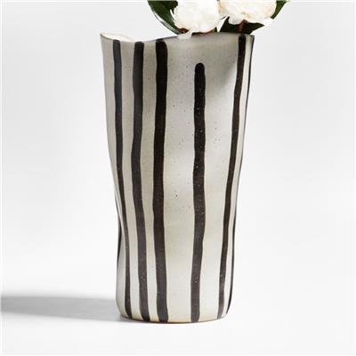 Stormy Black and White Ceramic Vase by Leanne Ford 18   Reviews | Crate & Barrel