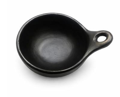 Handmade Black Clay Bowl Dish – Authentic Chamba Pottery, Artisan Colombian Earthenware, Microwave & Oven Safe, Eco Friendly Rustic Serving Bowl