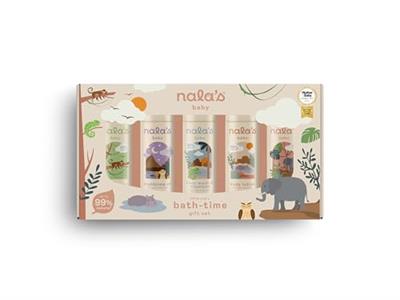 Nalas Baby Bath-Time Gift Set | Body Wash & Shampoo, Nighttime Oil, Bubble Bath, Body Lotion, Conditioner | Award-winning | Dermatologically-tested a