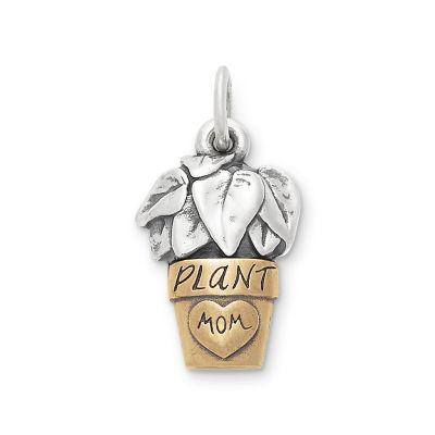 Plant Mom Charm in Sterling Silver and Bronze