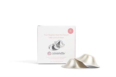 SILVERETTE The Original Silver Nursing Cups, Silverettes Metal Nipple Covers for Breastfeeding, Nursing Shield, 925 Silver Nipple Cover Guards, Soothe