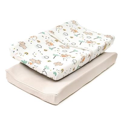 Amazon.com: TILLYOU Changing Pad Cover Set in Soft Jersey Material - Fits 32/34x16 Contoured Pad for Babies, Happy Forest & Nude : Baby