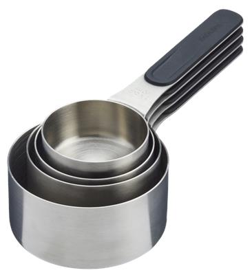 PADERNO  Stainless Steel Measuring Cups with Magnetic Handle, 4-pc