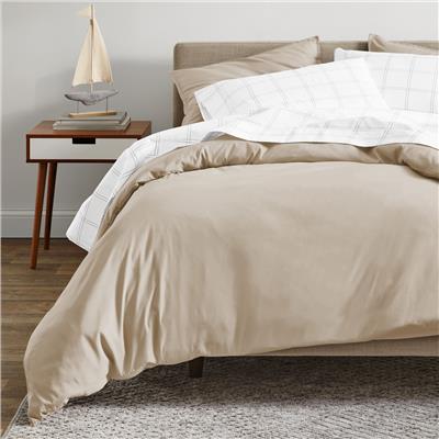 Bare Home Organic Cotton Duvet Cover Set - Smooth Sateen Weave