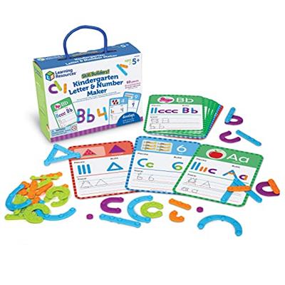 Learning Resources Skill Builders! Kindergarten Letter & Number Maker, Educational Indoor Games, Preschool Alphabet, Toddler, Brain Toys, 60 Pieces, A