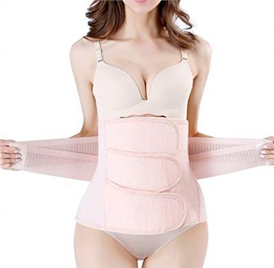Gepoetry Post Pregnancy Belly Band for Pregnancy Postpartum Belly Wrap Stomach Binder After Surgery After Baby Waist Trainer (Pink,Small).