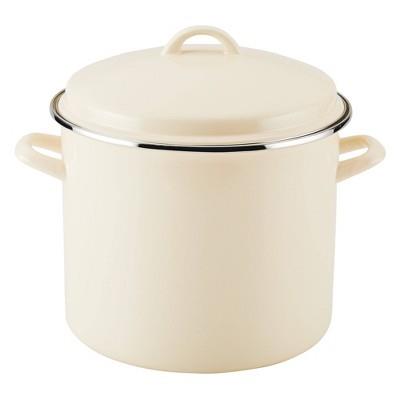 Rachael Ray 12qt Enamel-on-steel Induction Stockpot With Lid Almond : Target