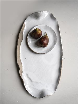 Aires Glossy White Serving Platter — Every Story Ceramics